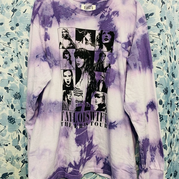 Taylor Swift Tops - Taylor Swift Purple tie dye eras tour shirt